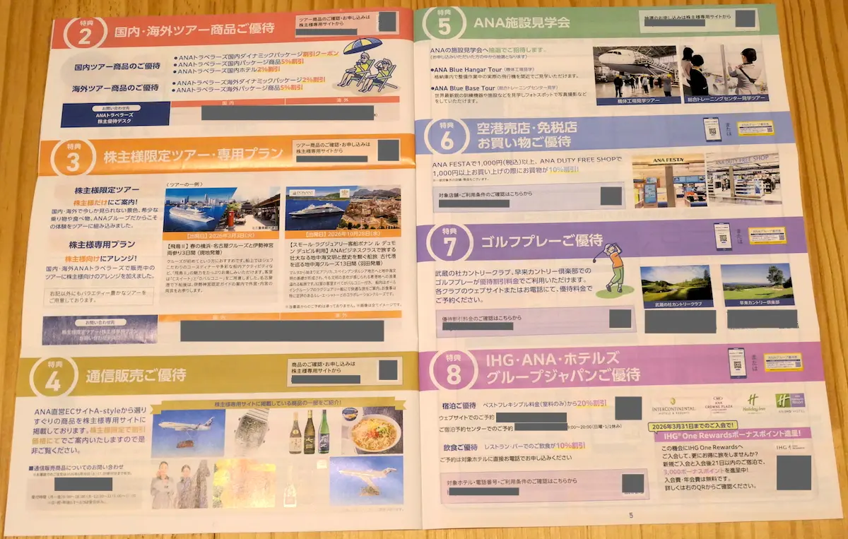 優待の案内冊子（4・5）