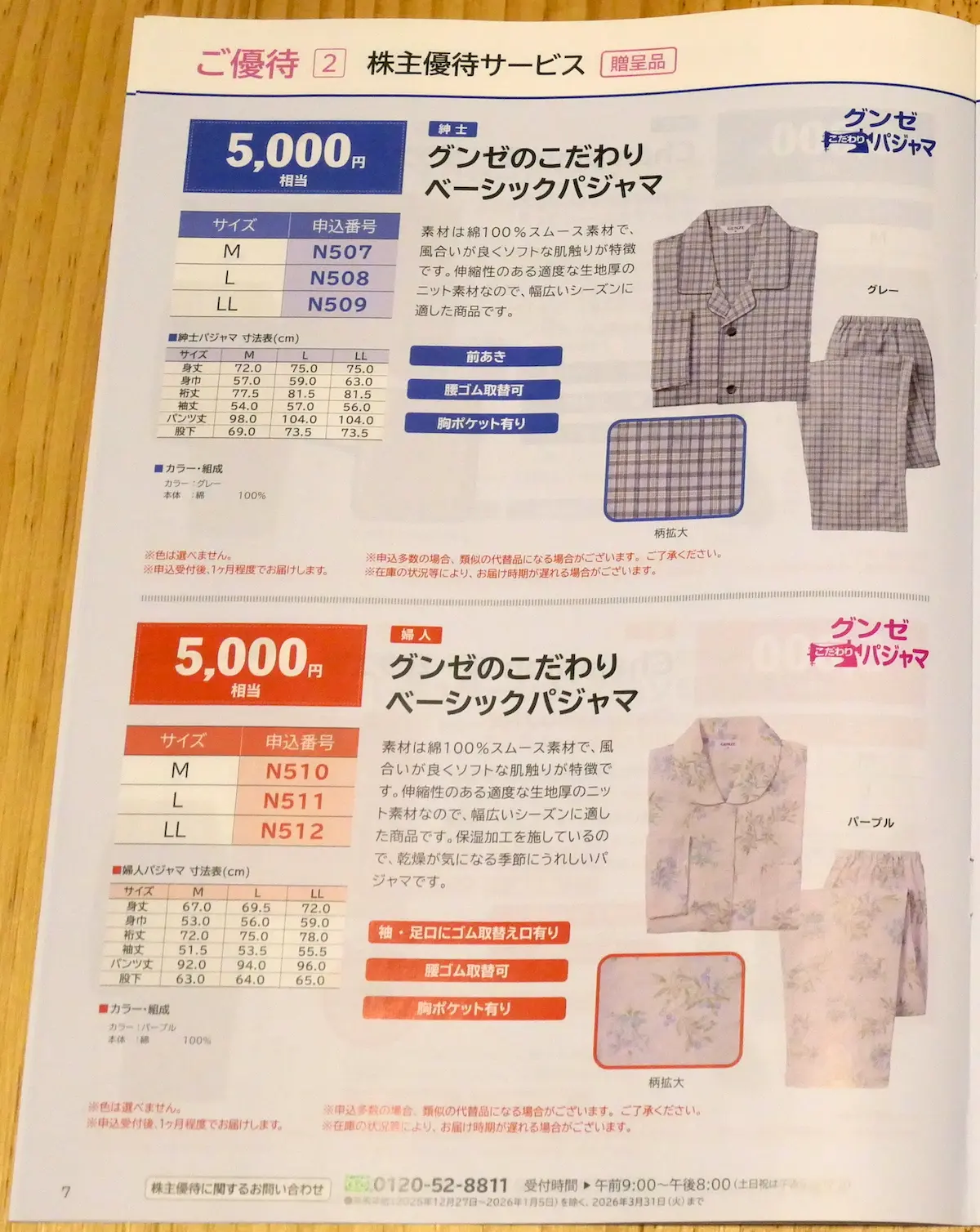 贈呈品の案内３