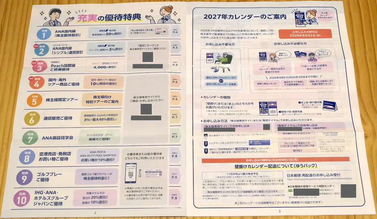 株主優待のご案内(2・3頁)