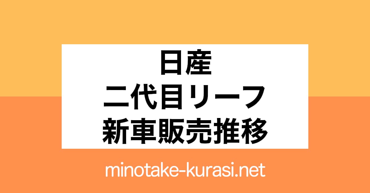 三代目日産リーフ新車販売推移