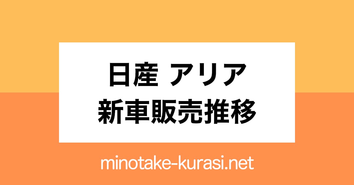 日産アリア新車販売推移