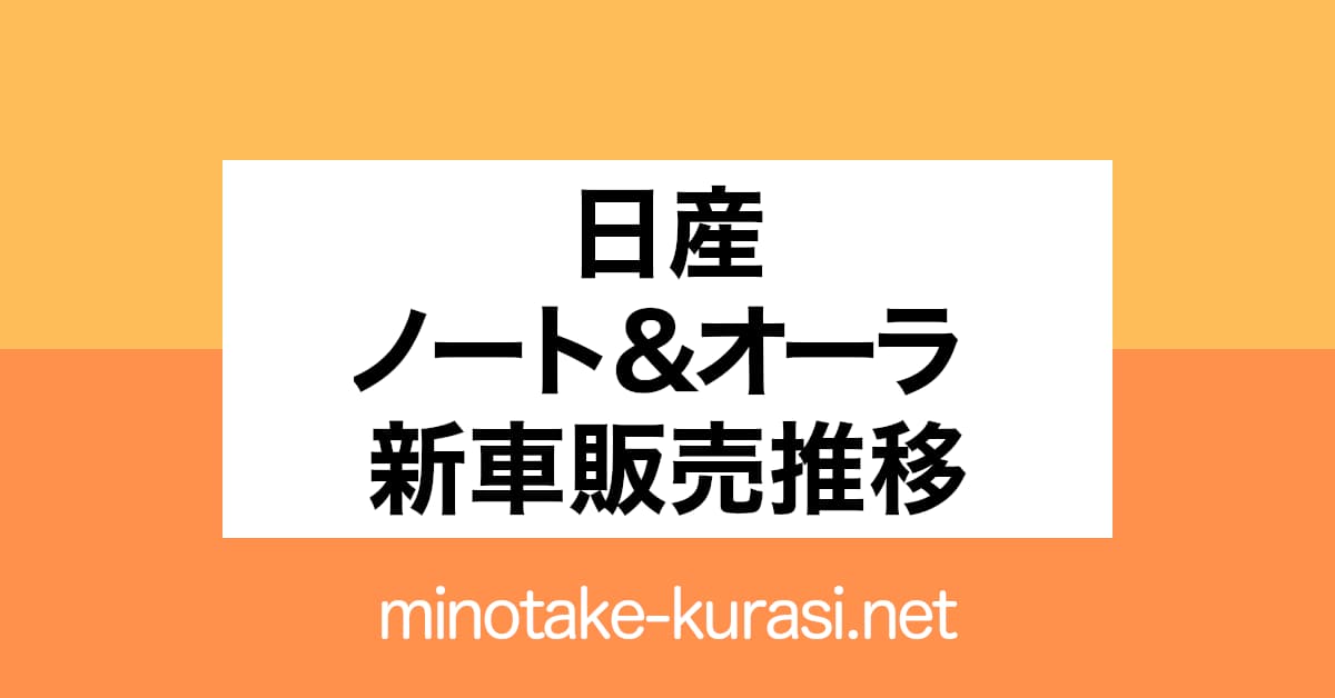 日産ノート＆オーラ新車販売推移